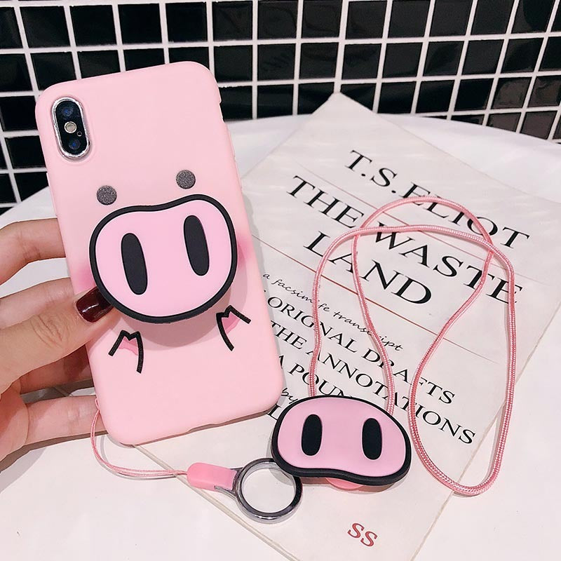 Funny Cartoon Pig Case For X XS Max XR Case For7 6s 8 8 Plus Cute Cover Nose Soft Back Cases Animal Funny Cartoon Pig Case For X XS Max XR Case For7 6s 8 8 Plus Cute Cover Nose Soft Back Cases Animal